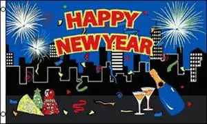 Happy New Year (3Ft X 5Ft) Celebration Flag 1