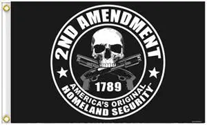 2Nd Amendment (3Ft X 5Ft) Deluxe Biker Flag 1