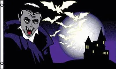 Vampire Bats And Castle (3Ft X 5Ft) Flag 1