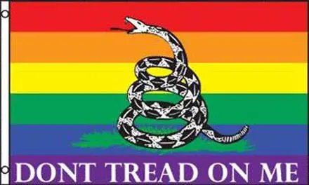 Rainbow Dont Tread On Me (3Ft X 5Ft) Flag 1