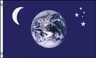 Earth Moon Stars  (3Ft X 5Ft) Flag 1