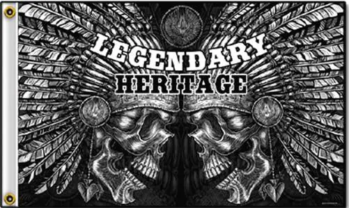 Deluxe Legendary Heritage Biker (3Ft X 5Ft) Flag 1