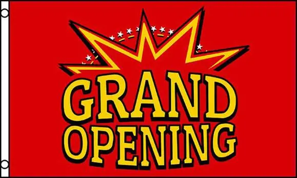 Grand Opening Red (3Ft X 5Ft) Flag 1