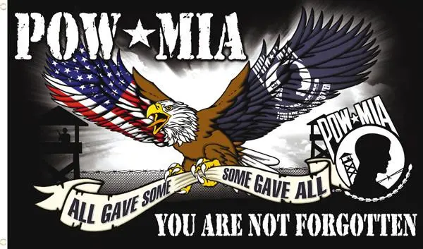 Pow Mia Forgotton Deluxe (3Ft X 5Ft) Flag 1