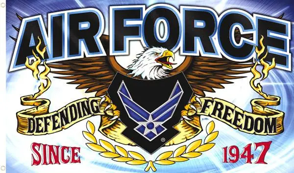 Airforce Defending Freedom Deluxe (3Ft X 5Ft) Flag 1
