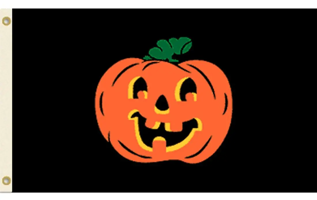 Carved Pumpkin Face Halloween (3Ft X 5Ft) Flag 1