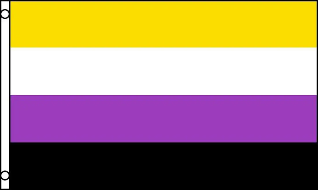 Non-Binary Transgender Pride Rainbow (3Ft X 5Ft) Flag 1