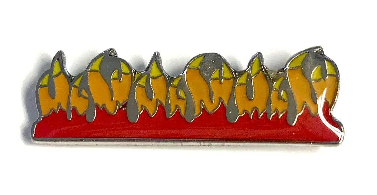 Flames Hat / Jacket Pin 1