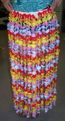 Adult Size Flower Hawaiian Hula Skirt 1