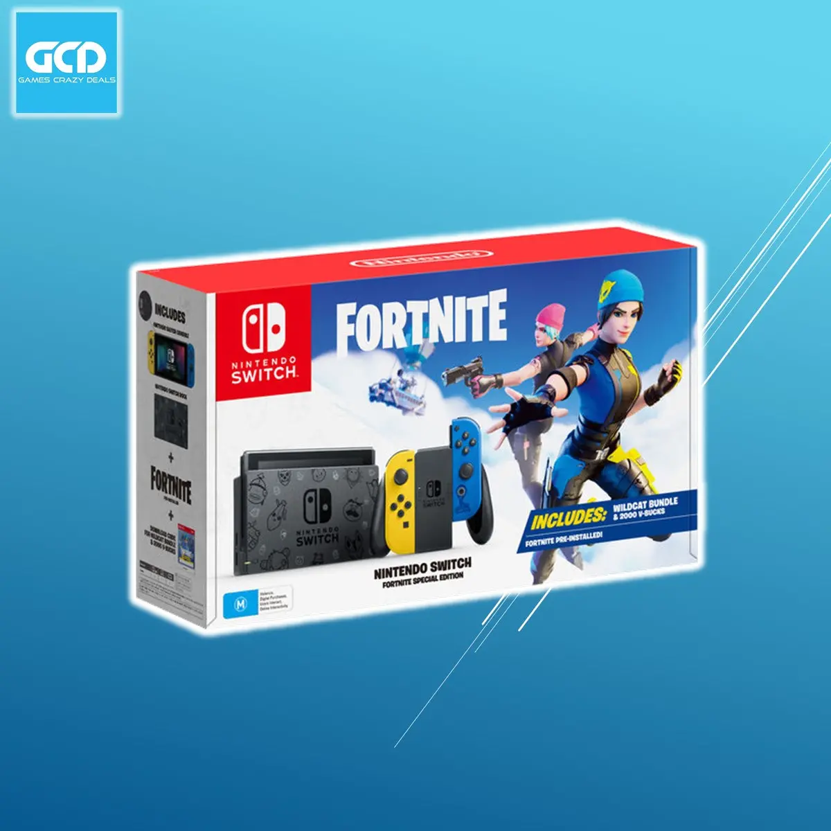 Nintendo Switch Gen 2 Fortnite Edition Bundle (Export Set) *Wildcat Bundle Code Removed* 1