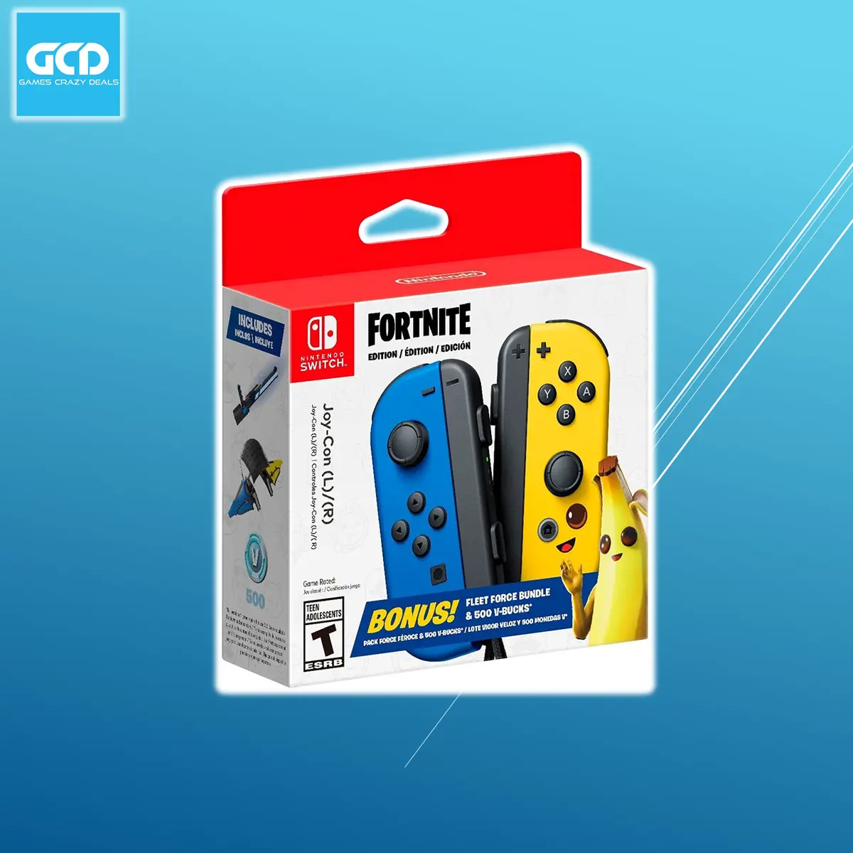 Nintendo Switch Joy Con Controller Pair - Fortnite Edition (Fleet Force Bundle Code Has Been Removed) 1