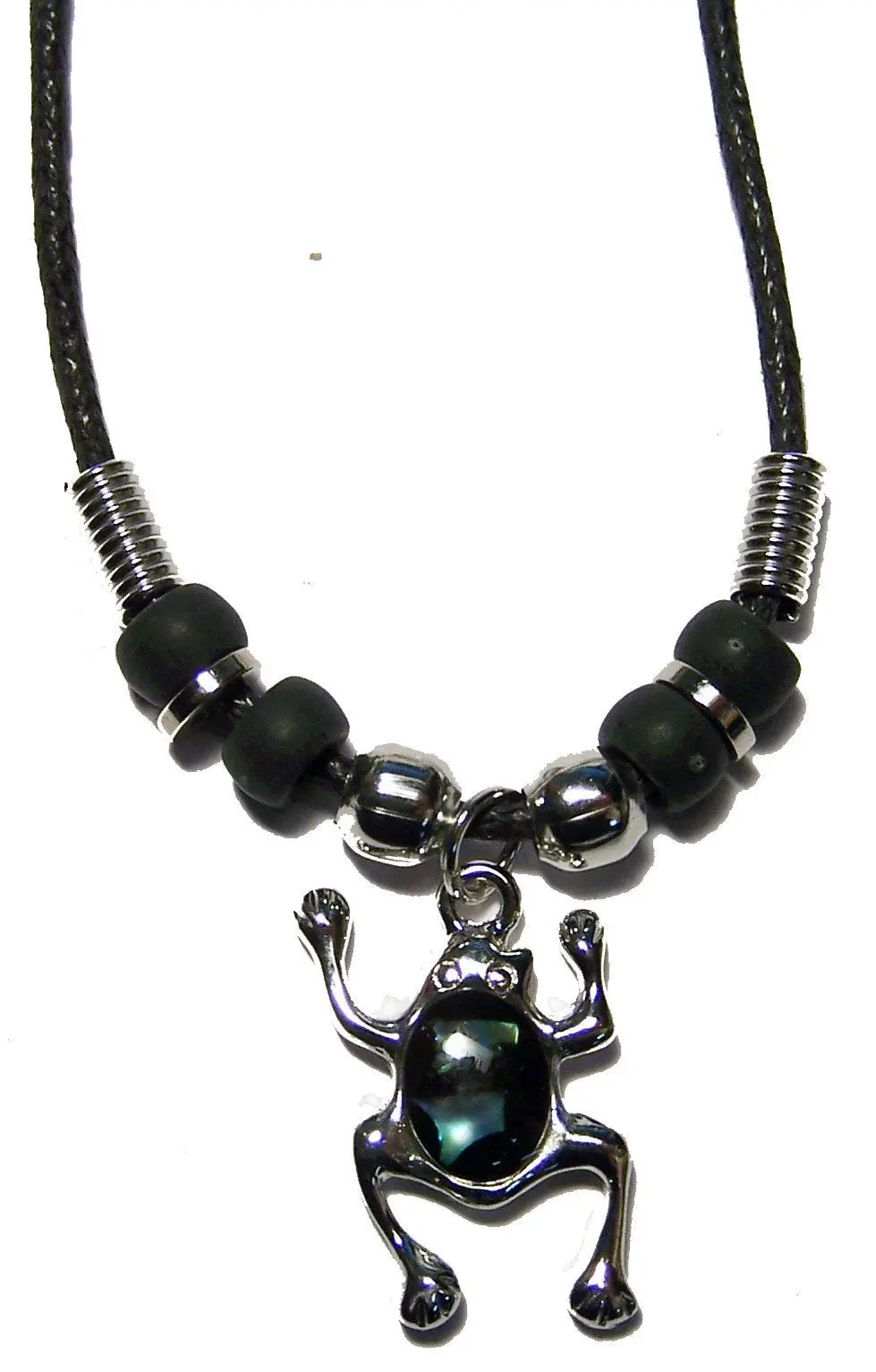 Frog Paua Shell  Rope Necklace 1