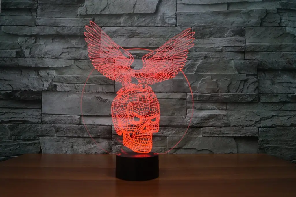 Eagle & Skull 3D Lamp 2