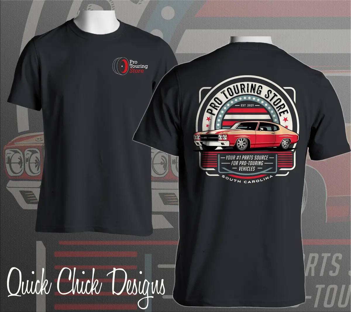 Pro Touring Store T-Shirt - 70 Chevelle Vintage Style 1