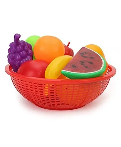 Ratna's Premium Quality Fruit Set Basket (Multicolour) For Kids 12 Pieces. Let Your Child Learn About Different Fruits And Recognise Them. 1