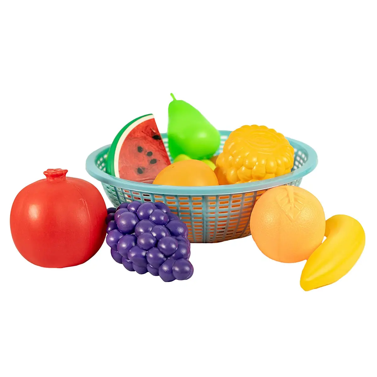 Ratna's Premium Quality Fruit Set Basket (Multicolour) For Kids 12 Pieces. Let Your Child Learn About Different Fruits And Recognise Them. 2
