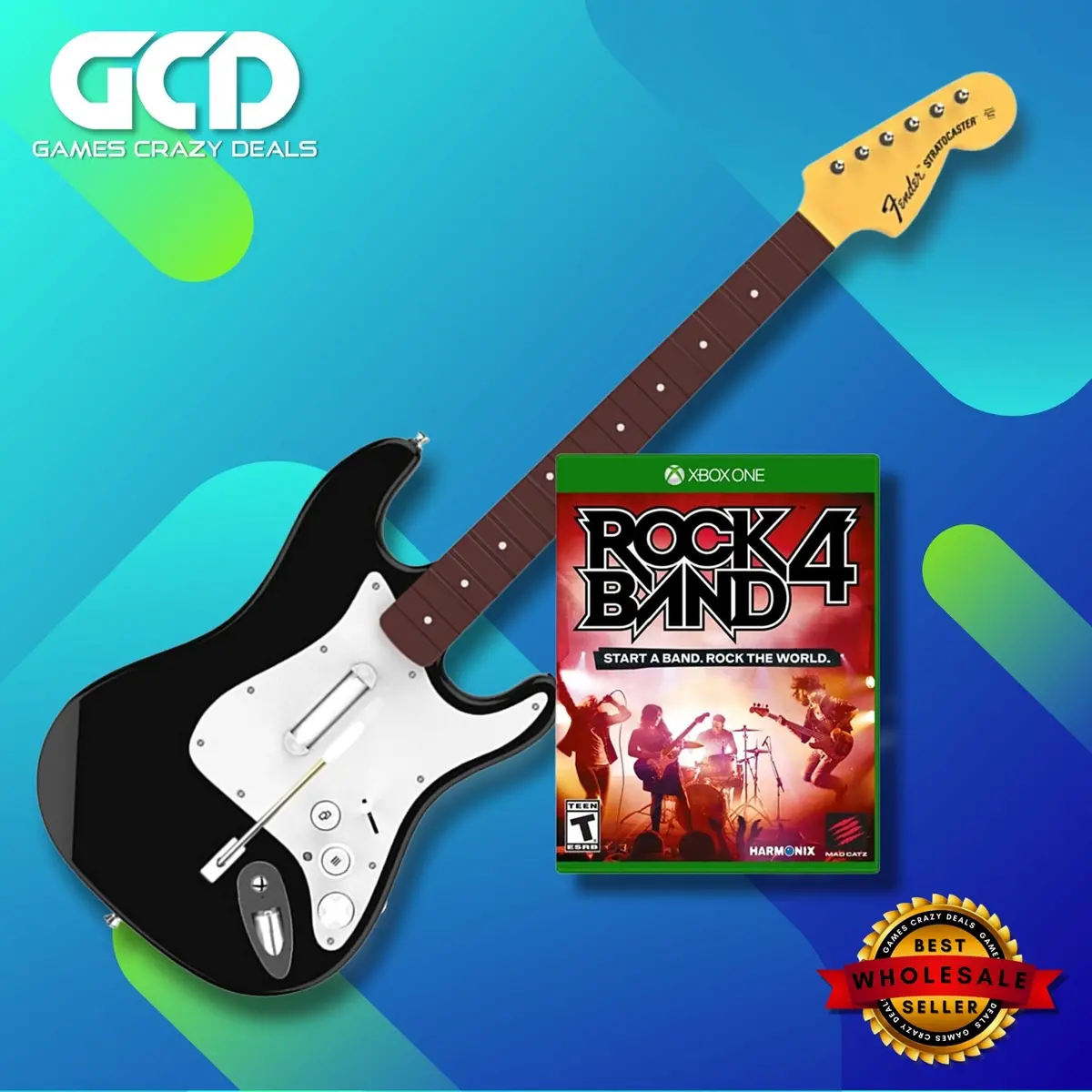 Xbox One Rock Band 4 Wireless Guitar Bundle 1