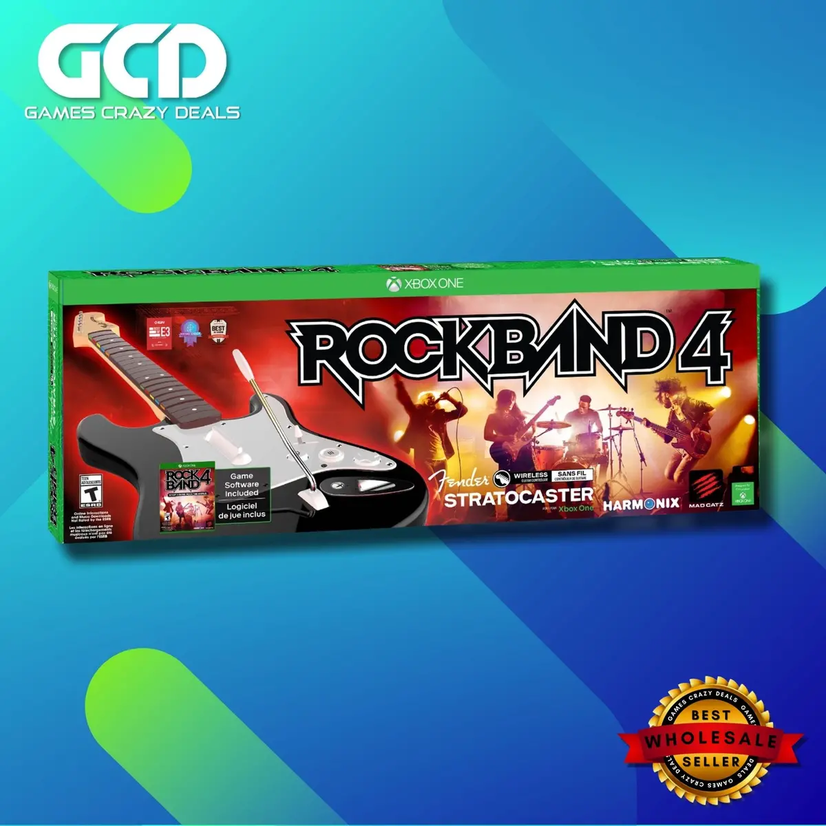 Xbox One Rock Band 4 Wireless Guitar Bundle 2
