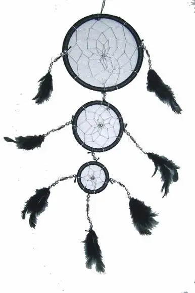 Cow Shell Black Dreamcatcher 18 Inch 1