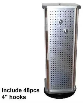 Spinning Peg Board Rack With 4 Inch Pegs 1