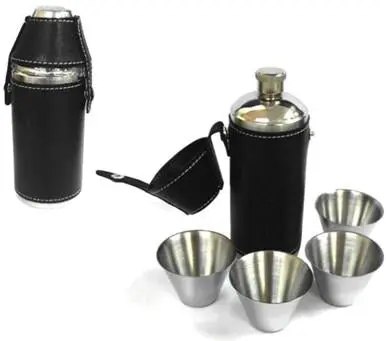 Camping Flask Set With 4 Cups 1