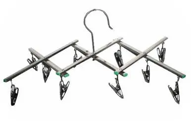 Expandable 10 Metal Clip Hanging Display Rack 1
