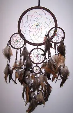 Dark Brown Rainbow Dreamcatcher 24 Inch 1