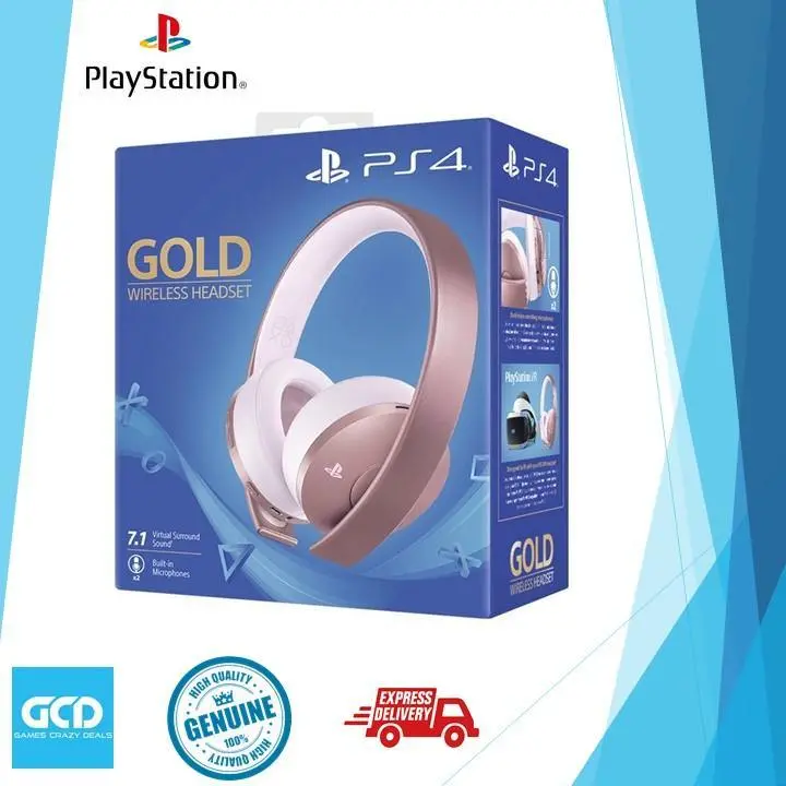 Ps4 Gold Wireless Headset Rose Gold Edition (Export) 1
