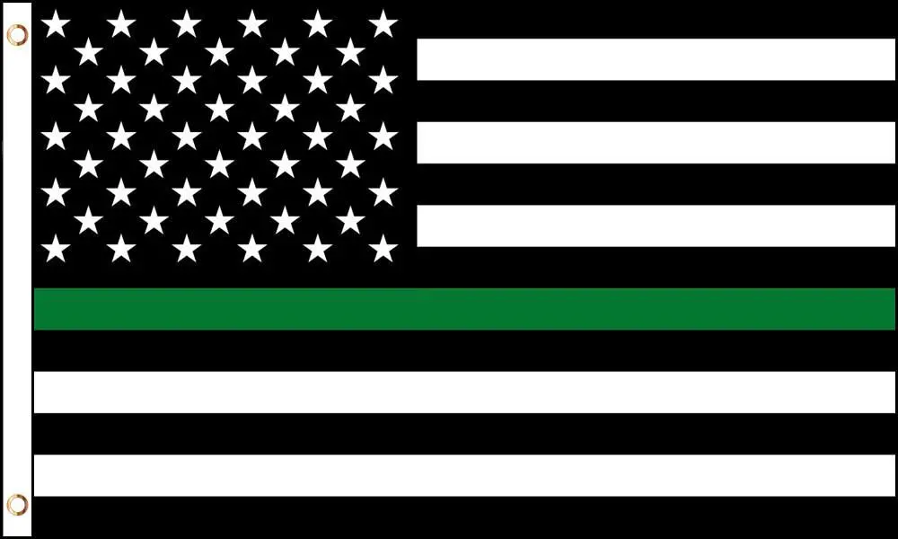 American Thin Green Line Military / Border Patrol Lives (3Ft X 5Ft) Flag 1