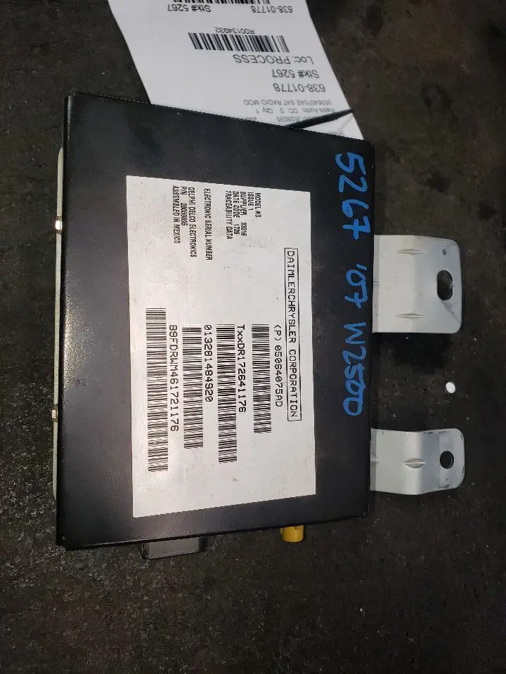 2007 Ram 2500 Satellite Radio Receiver Module. Part Number 05064075Ae 1