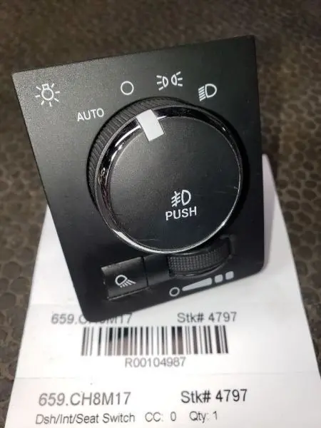 2017 Dodge Ram1500 Headlamp Switch. Part Number 68269912Aa 1