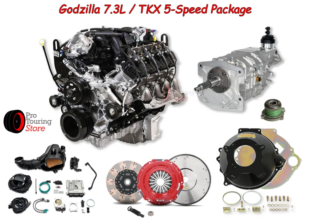 Ford Godzilla 7.3L & Tremec Tkx 5-Speed Engine & Transmission Package 1