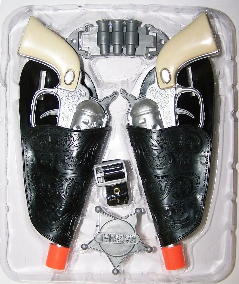 Silver Double Western Hero Set Gun Set 1