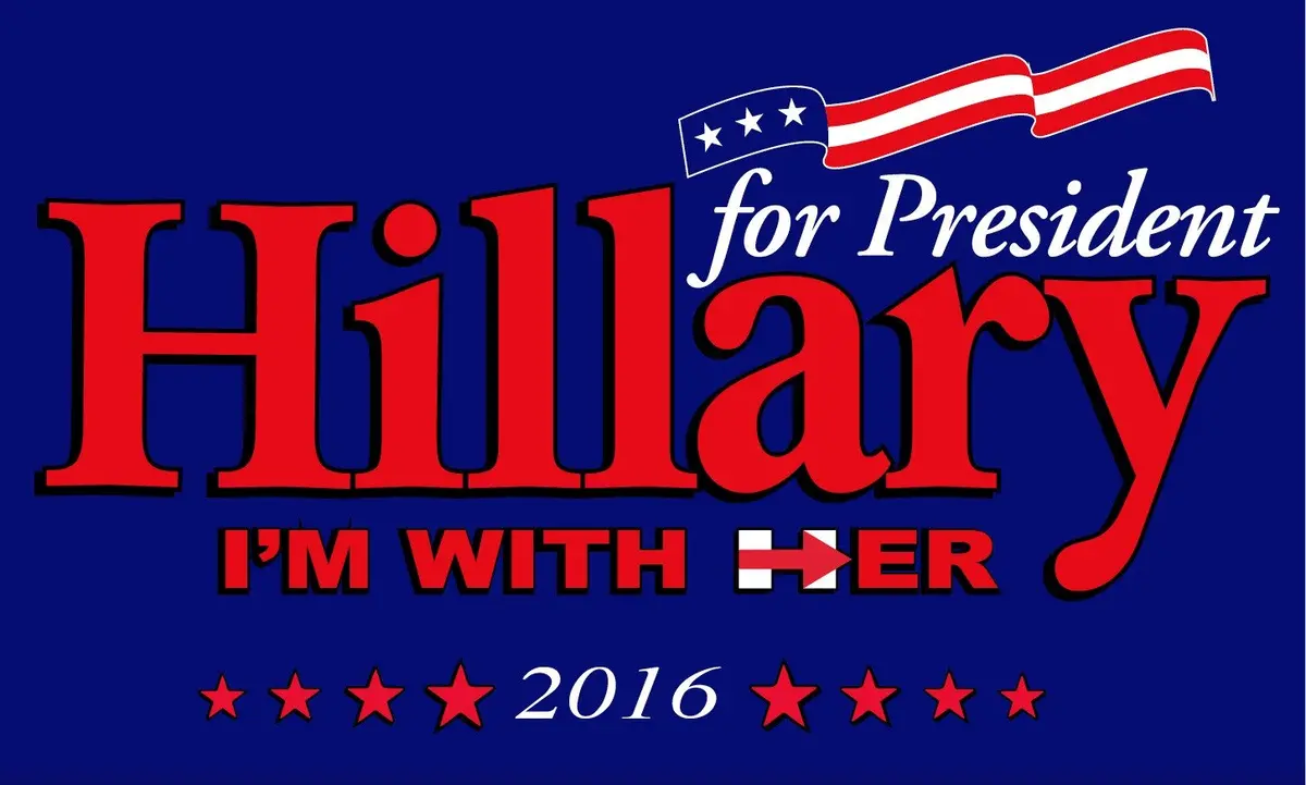 Hillary For President Im With Her (3Ft X 5Ft) Flag 1