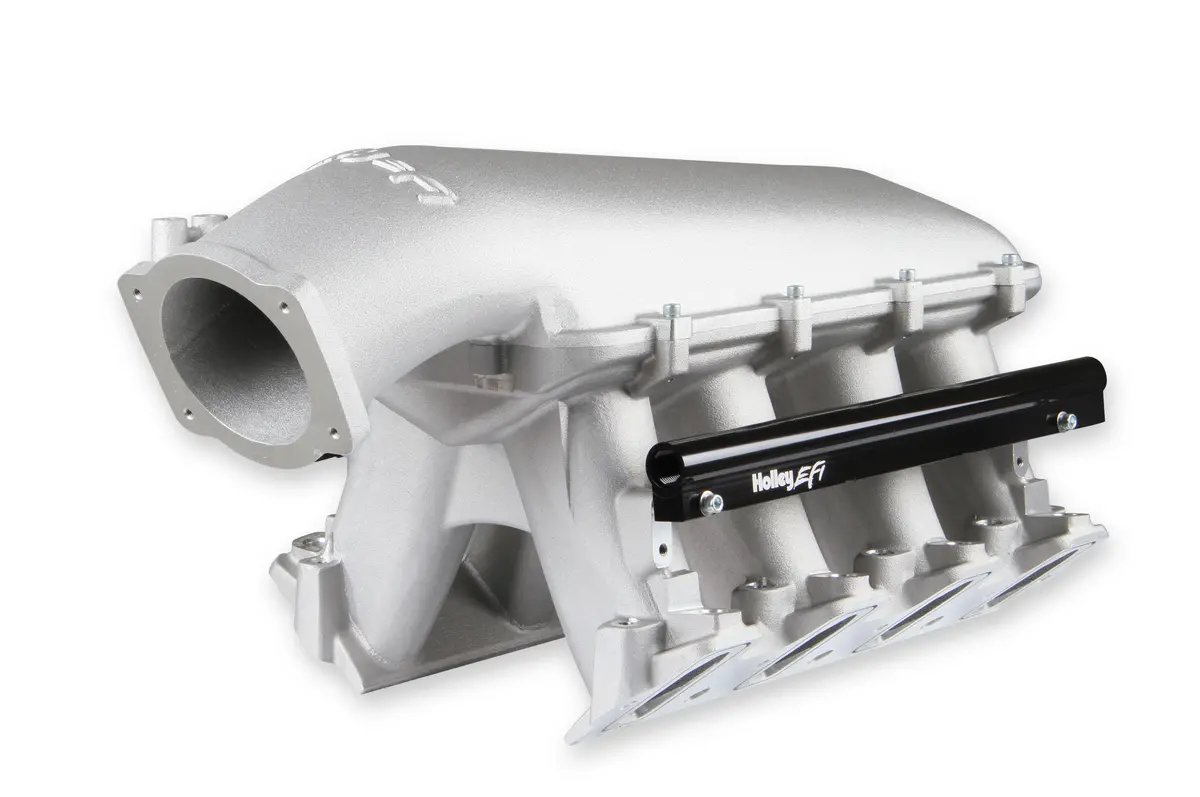 Holley Hi-Ram Ls1 / Ls2 Cathedral Port Intake Manifold - Cast Aluminum W/Rails 1