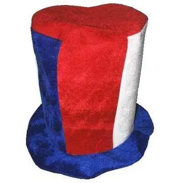 Tall Red White Blue Party Hat 1