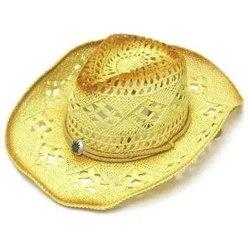 Camel Two Tone Woven Cowboy Hat 1