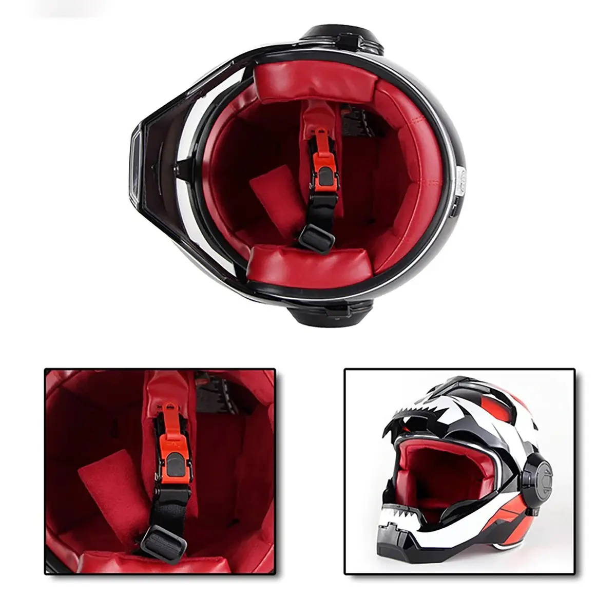 Cyborg Invasion Dot Flip Up Helmets 4