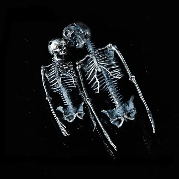 Half Skeleton Sterling Silver Necklace 1