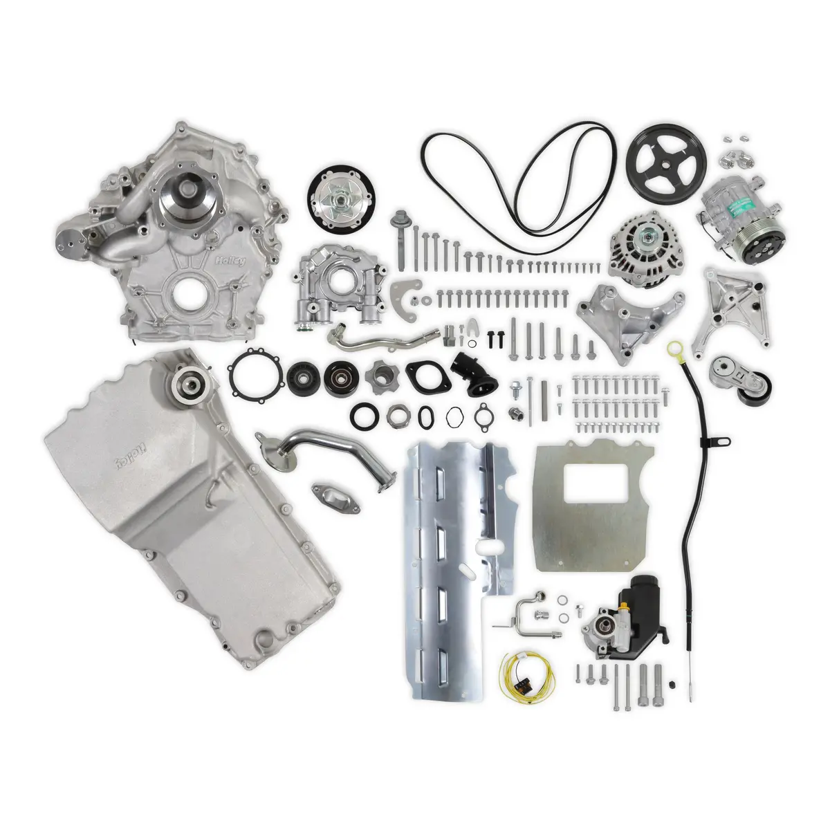 Ford Godzilla High-Mount Accessory Drive And Oiling System - Complete - By Holley 20-340 7.3L 1