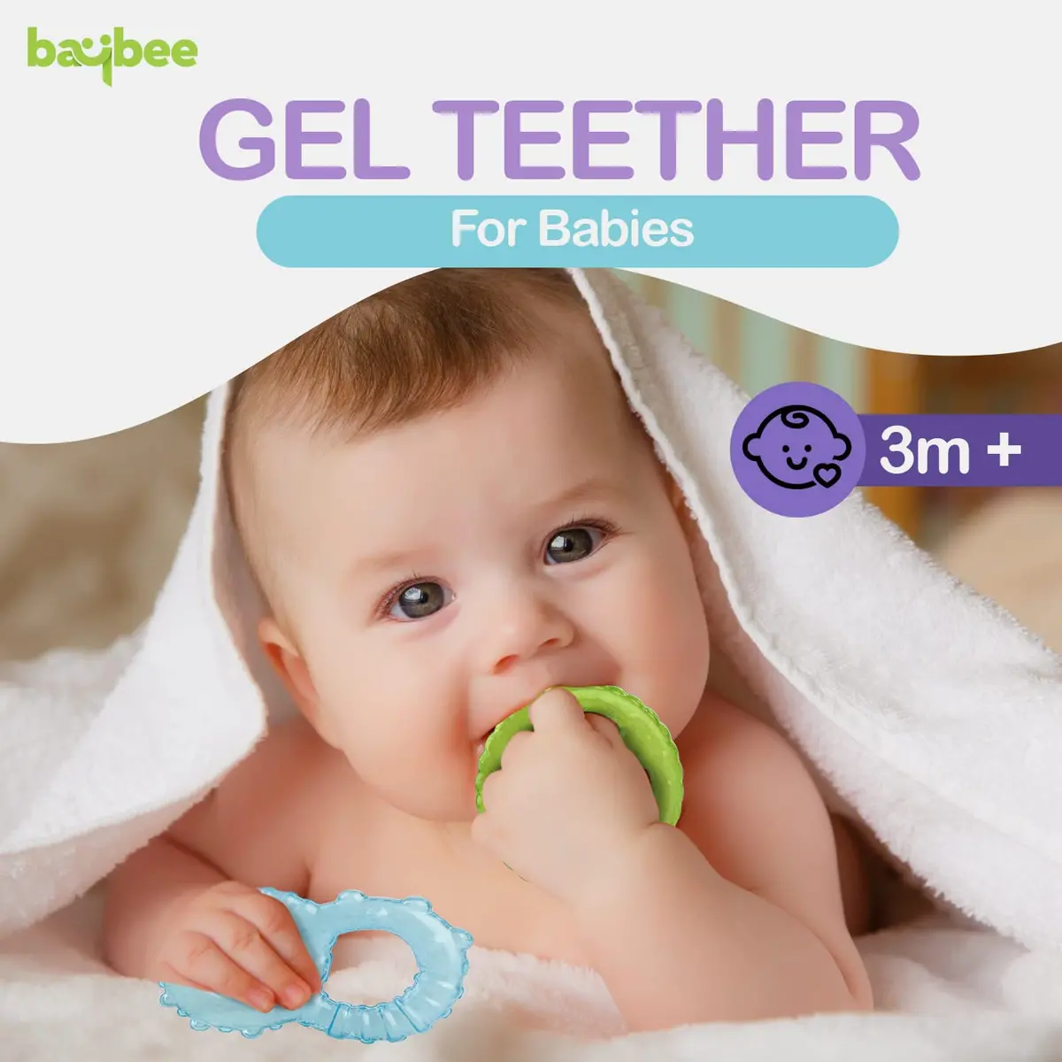 Silicon Teether For Babies, Non-Toxic Food Grade, Bpa-Free Silicon Teether For Infants, Freeze Safe Easy Teething & Chewing Play Toys For Baby 2