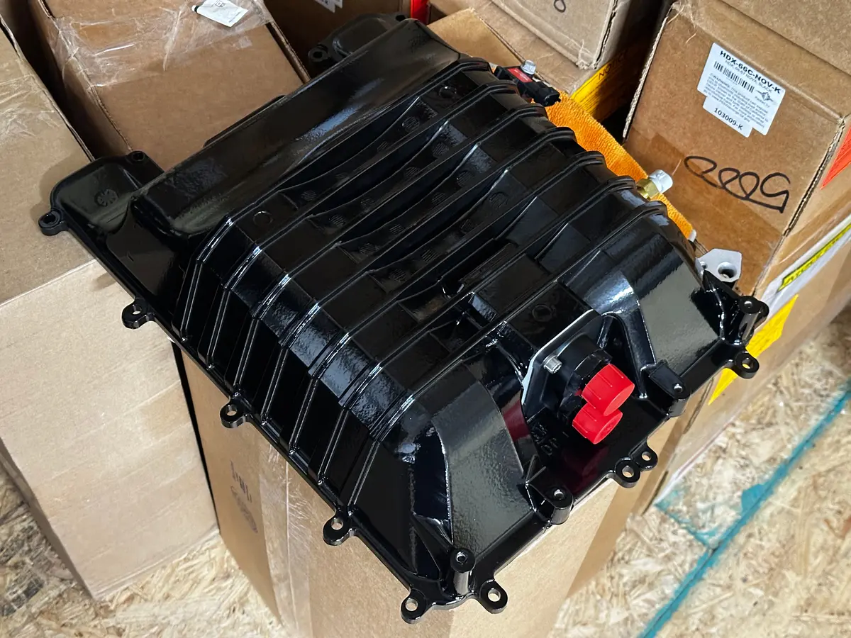 New Zl1 Lsa Supercharger Lid - Powdercoated Gloss Black 12622236 1