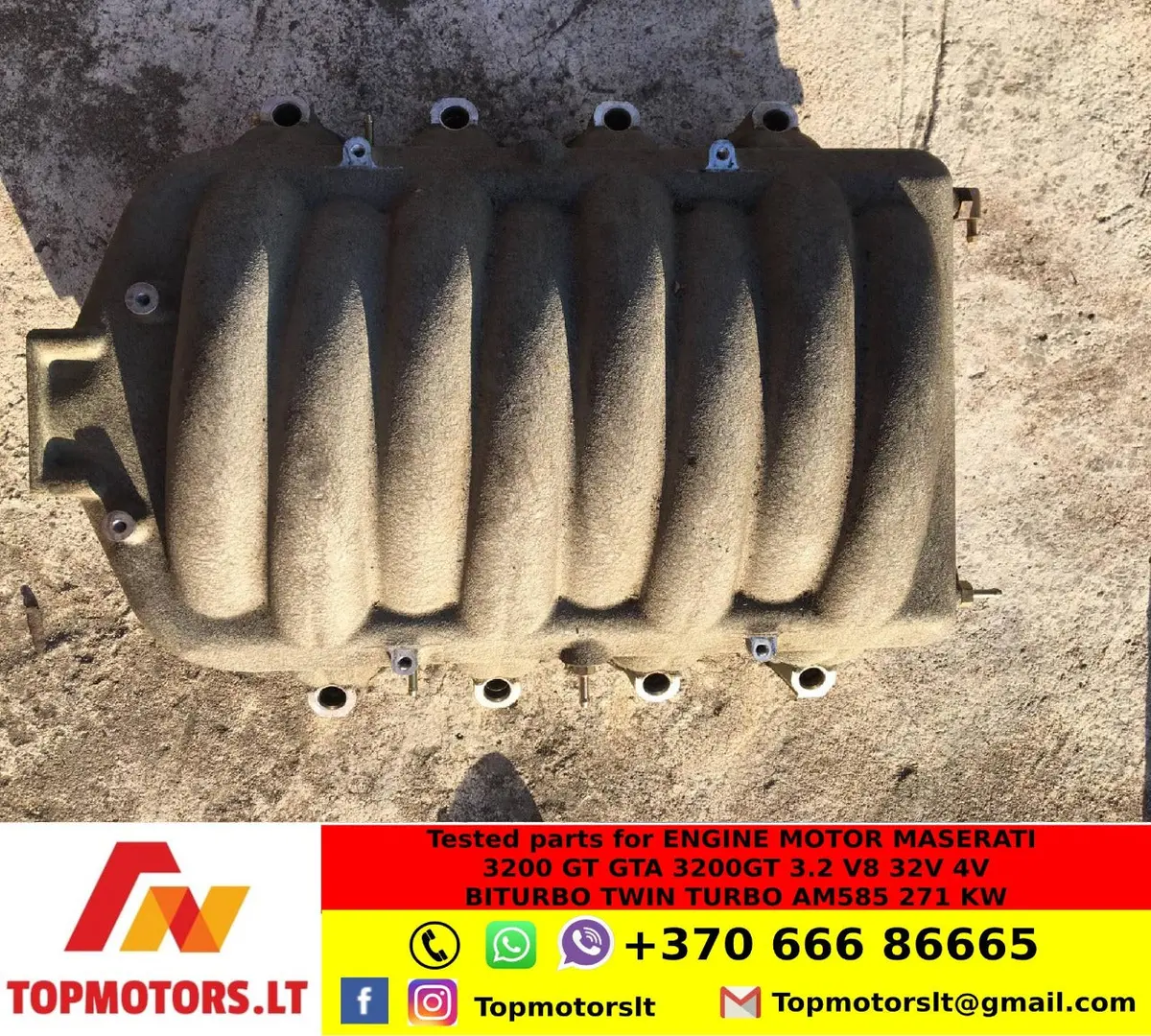 Inlet Intake Manifold 585.00.26.01 585002601 585.00.25.01 Engine Motor Maserati 3200 Gt Gta 3200Gt 3.2 V8 32V 4V Biturbo Twin Turbo Am585 271 Kw La Maserati 3200 Gt Collettore Di Aspirazione - 585002501 3200 Gt Collettore Di Aspirazione Maserati 1