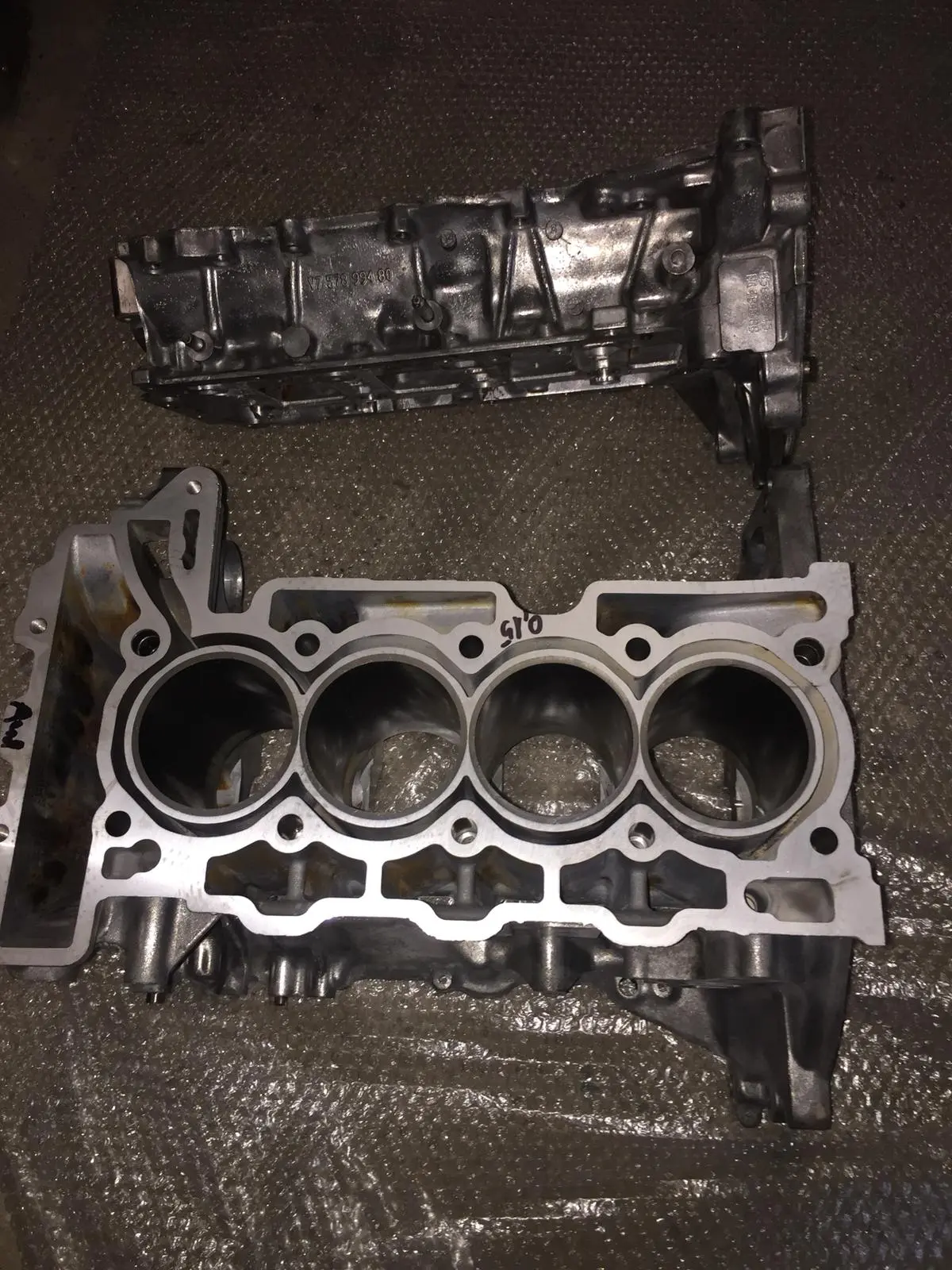 2007 - 2010 Mini Cooper S N14b16ab Engine Cylinder Block Part Numbers V7584566 80 , V7578994 80, N14b16, N14 N18 N18b16 N18b16a Cooper S John Cooper Works R56 R55 R57 R58 R59 R60 R61 1