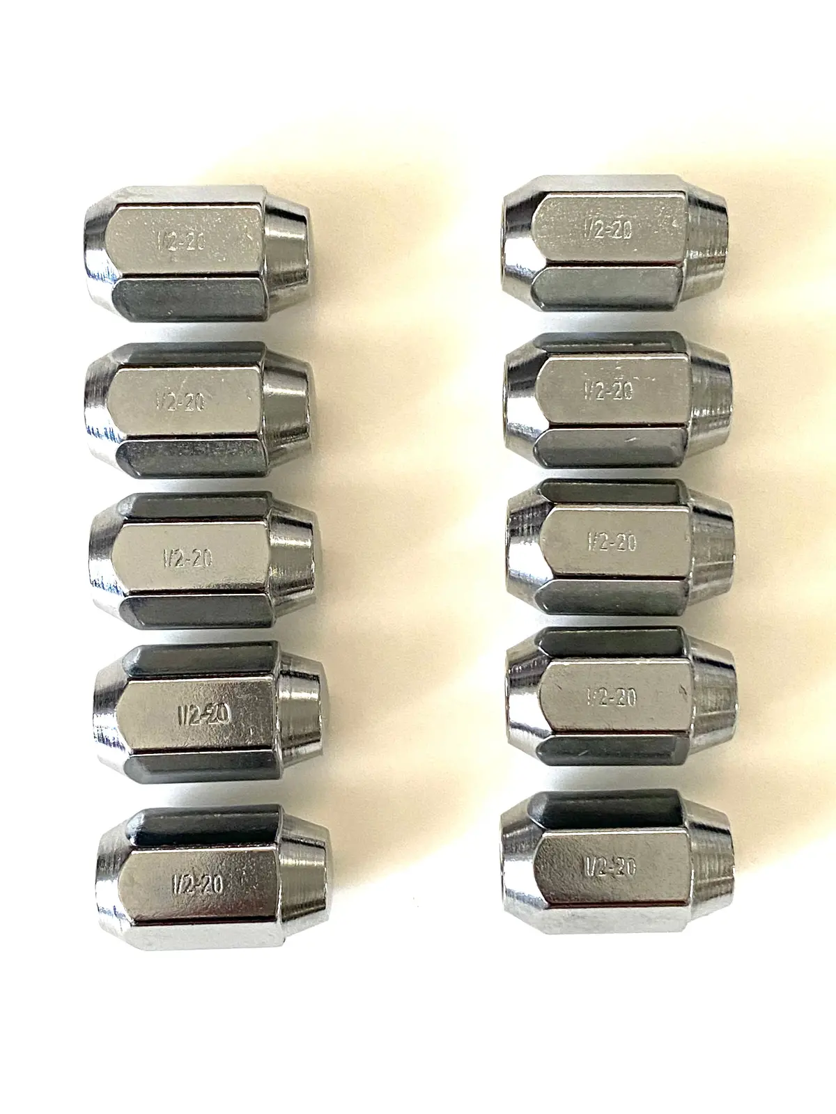 Lug Nuts1/2" Acorn. Chrome Right Hand Thread - 10Pc 1