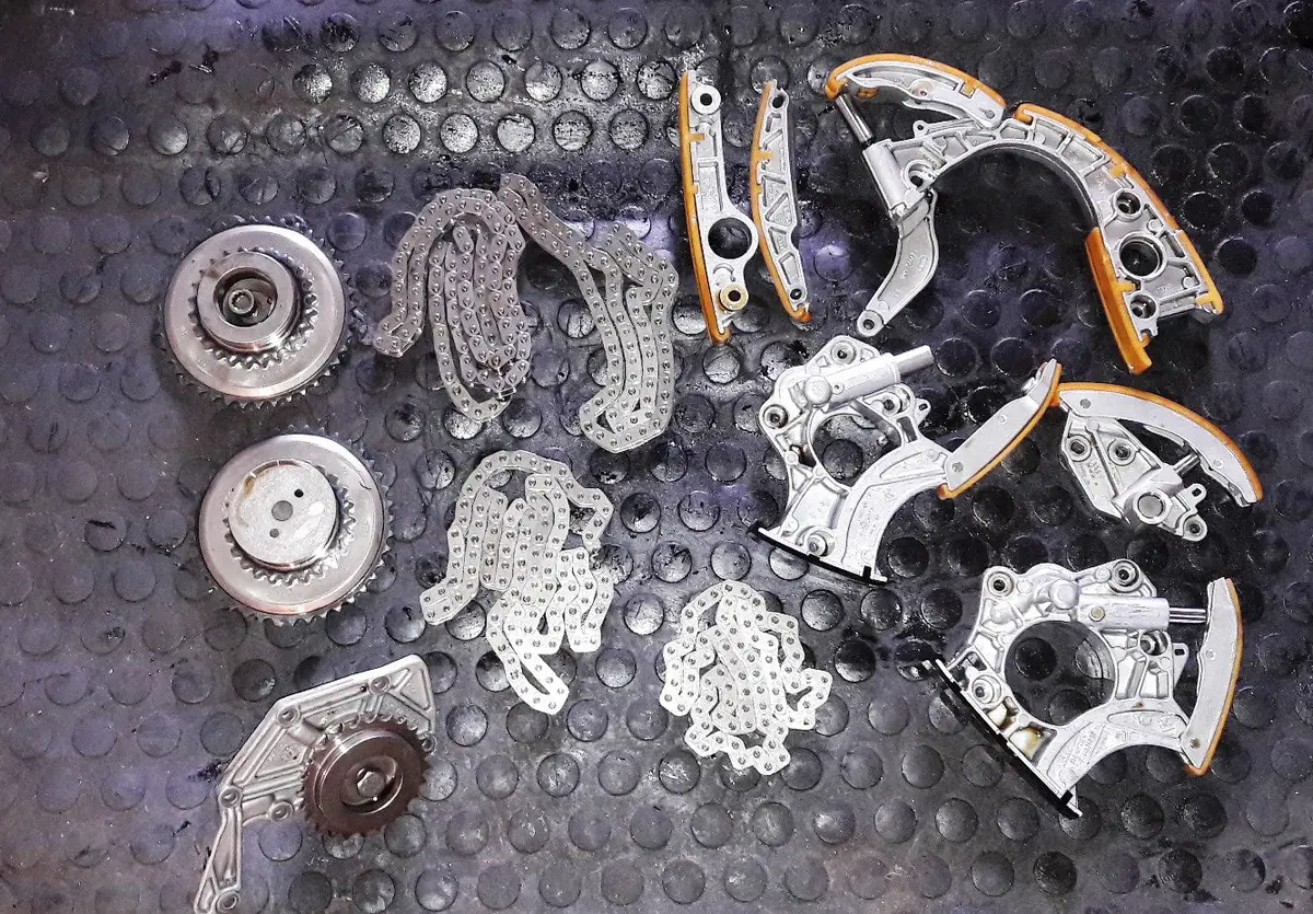 Set Of Camshaft Timing Chains And Tensioners And Slide Blocks Audi Rs6 Rs7 4.0 Tfsi Bi-Turbo Petrol Cwu Quatro V8 412Kw 1