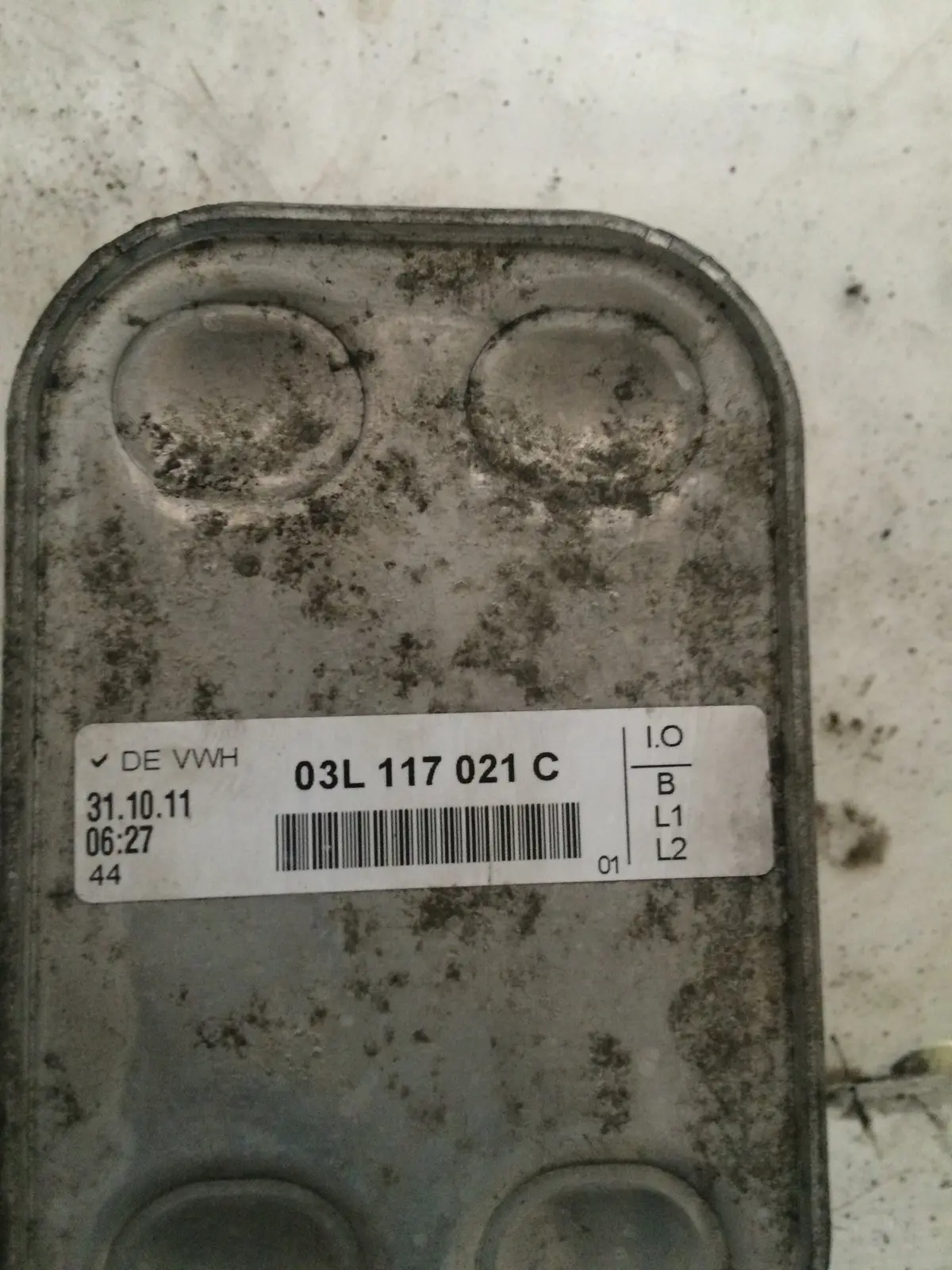 2012 Cfg Audi Volkswagen Skoda Seat 2.0 Tdi Dyzelis Tepalo Aušintuvas 03L 117 021 C / 03L117021c 2