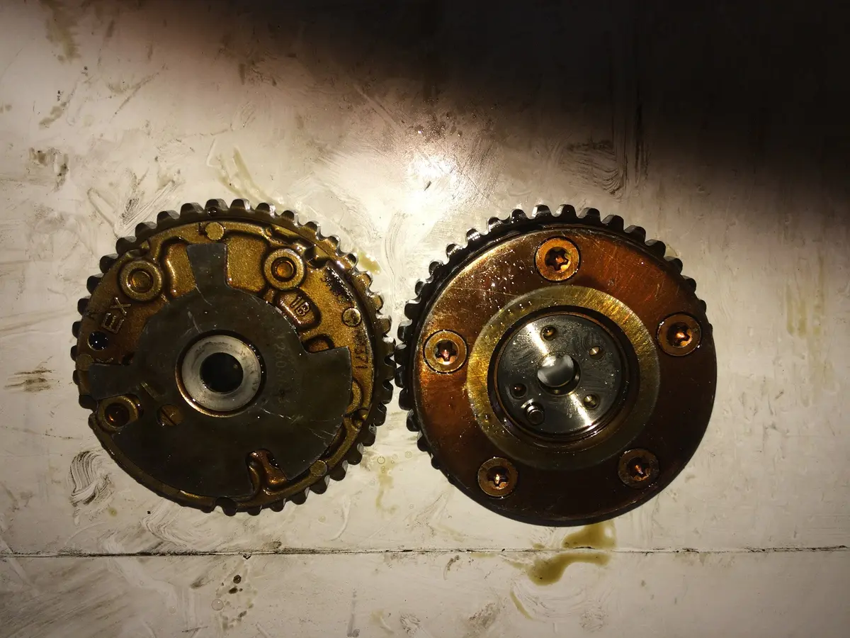 2011 A28ner Opel Saab 2.8 V6 Petrol Turbo Engine Pair Of Camshaft Adjuster In Ex Intake Inlet Exhaust 1