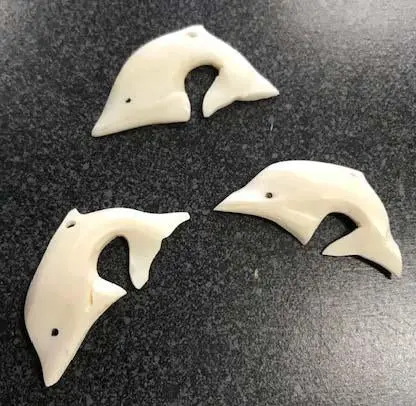 Real Bone Dolphin Pendant 1
