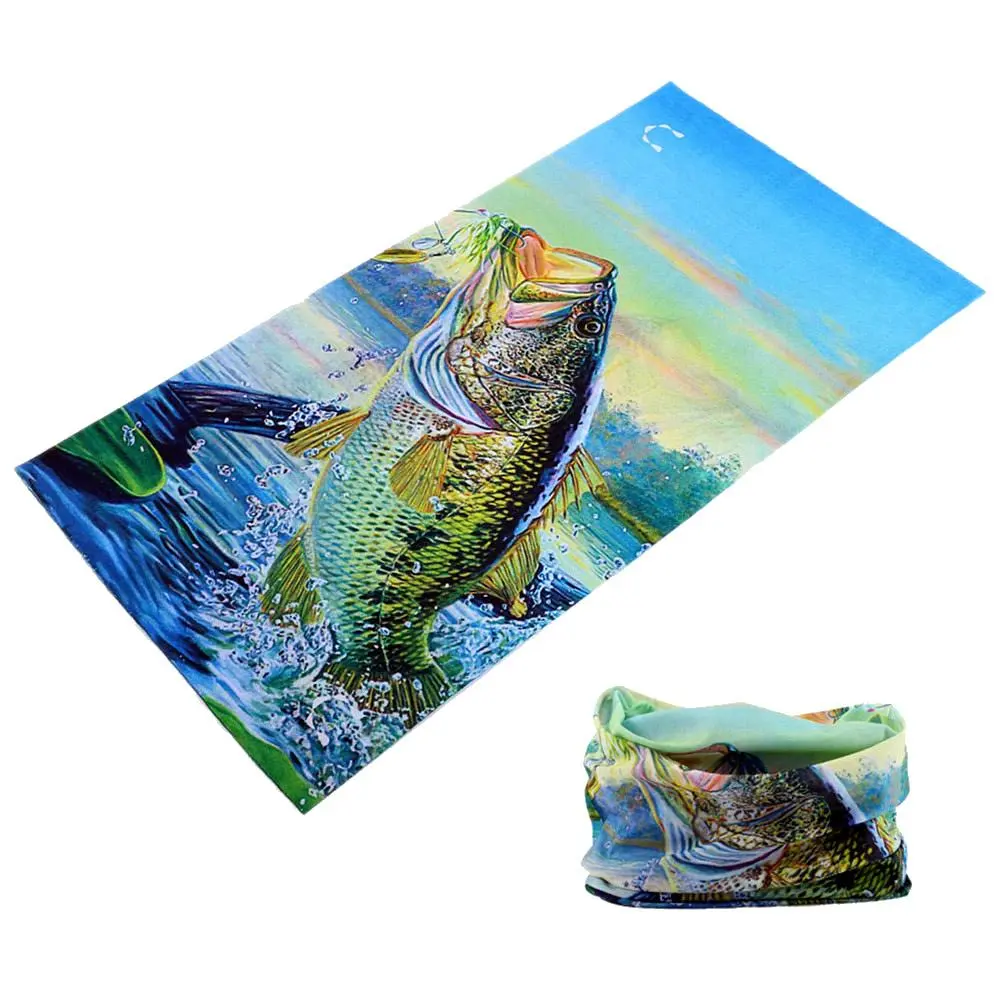 Bass Fish Fishermen Multi Function Seamless Bandana Wrap 1
